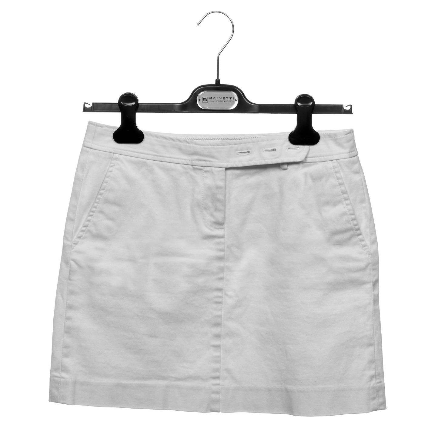 14" Black Plastic Bottom Hanger with Adjustable Clips (Mainetti CPIP36)