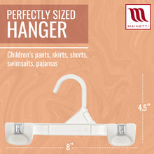 8" Pant/Skirt Bottom Hangers with Sturdy Non-Slip Clips White All Plastic (Mainetti 1004)