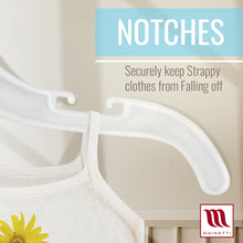 10" Shirt Top Dress Hangers with Notches for Straps White All Plastic (Mainetti 495)