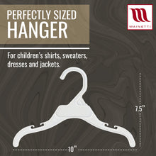 10" Shirt Top Dress Hangers with Notches for Straps White All Plastic (Mainetti 495)