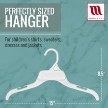 Percha superior de plástico blanco de 15" - 472