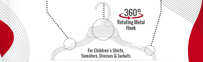 Mainetti 472, 15" blanc tout en plastique, cintres pour chemises, avec encoches pour sangles