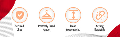 17" Heavy Duty Black Plastic, Jacket Coat Outerwear Hangers, with standard turnable metal hook (Mainetti 3328)