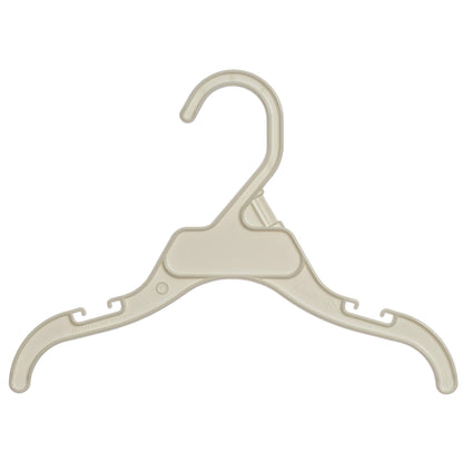 10" Shirt Top Dress Hangers with Notches for Straps White All Plastic (Mainetti 495)
