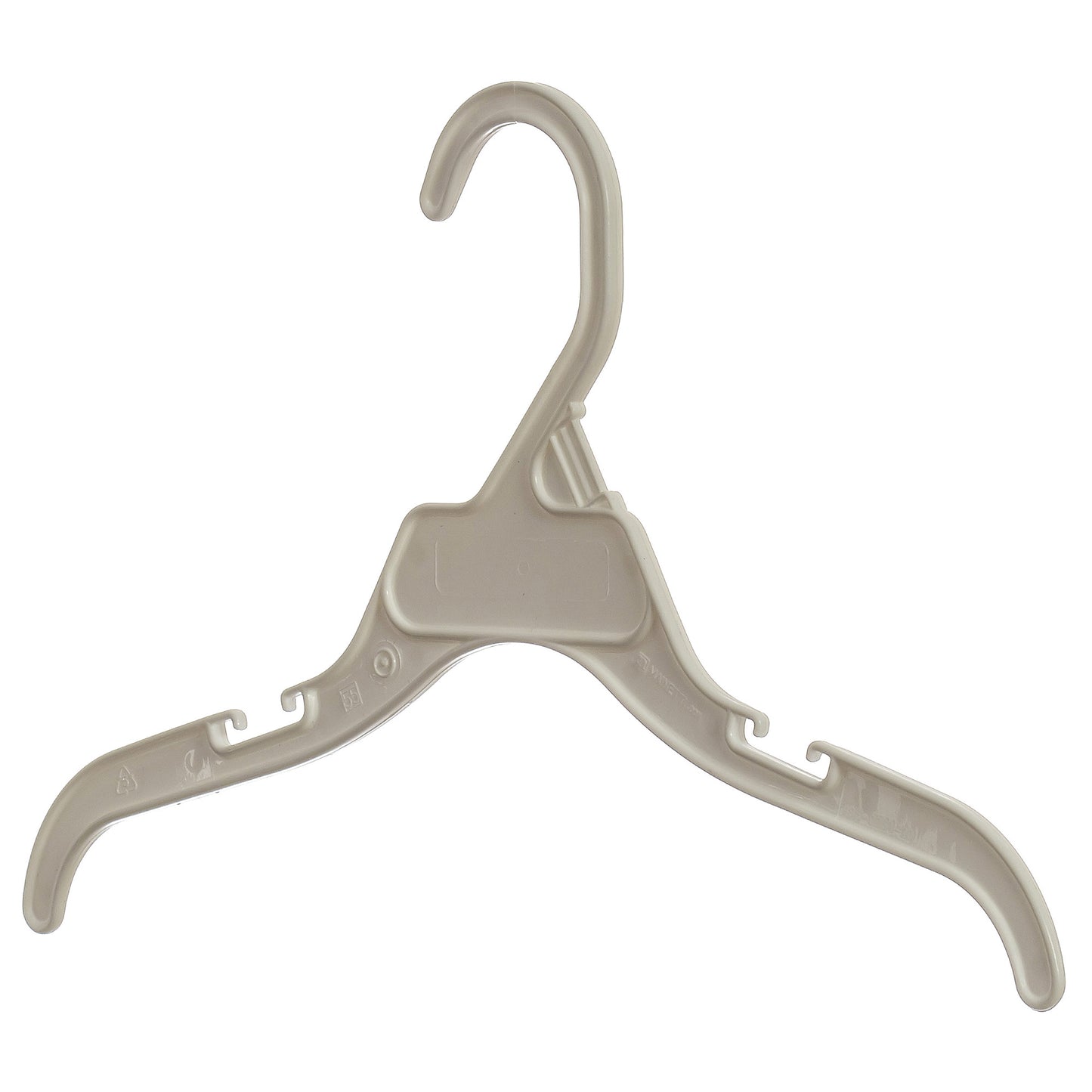 Cintres en plastique blanc de 30,5 cm, pour hauts et robes, avec encoches pour bretelles (Mainetti 496)