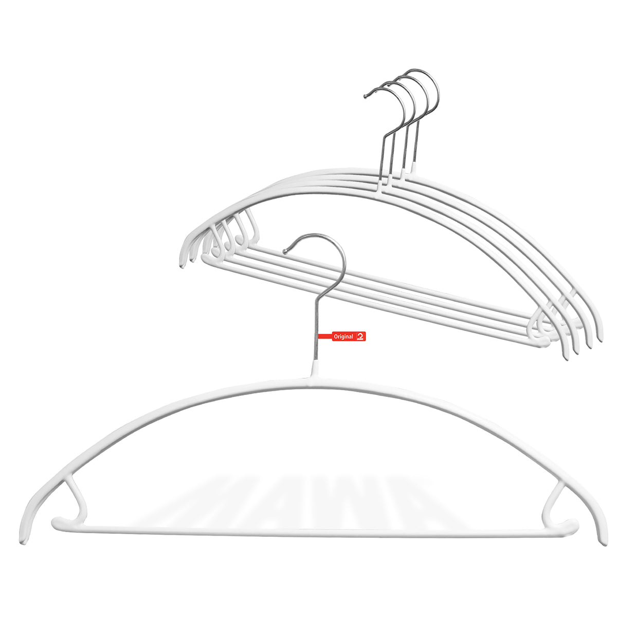 Percha superior e inferior de metal antideslizante de 16 1/4" (Euro)