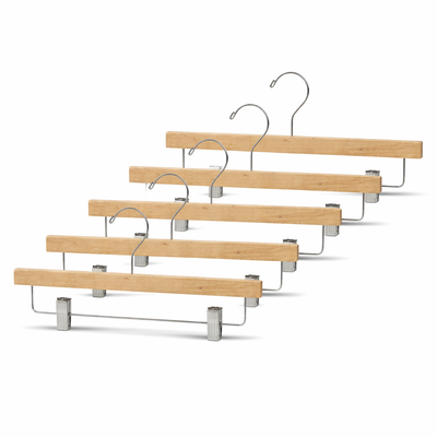14" Wooden Bottom Hangers with Metal Clips
