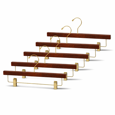 14" Wooden Bottom Hangers with Metal Clips