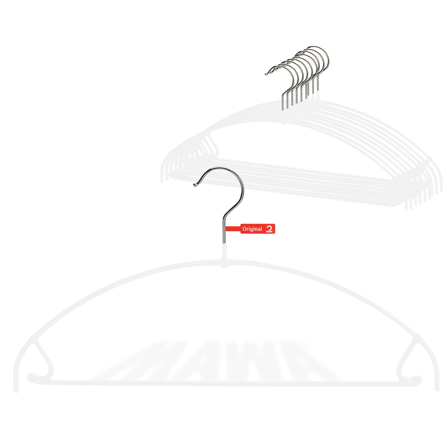 Percha superior e inferior de metal antideslizante de 16 1/4" Ultra Lite Euro