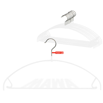 Percha superior e inferior de metal antideslizante de 16 1/4" Ultra Lite Euro