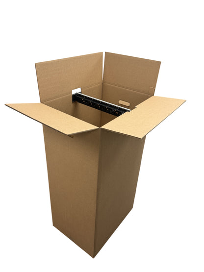 16" Wardrobe Box & Hanger Bar with Grey Locking Strip (Mainetti HBWBKIT-16)