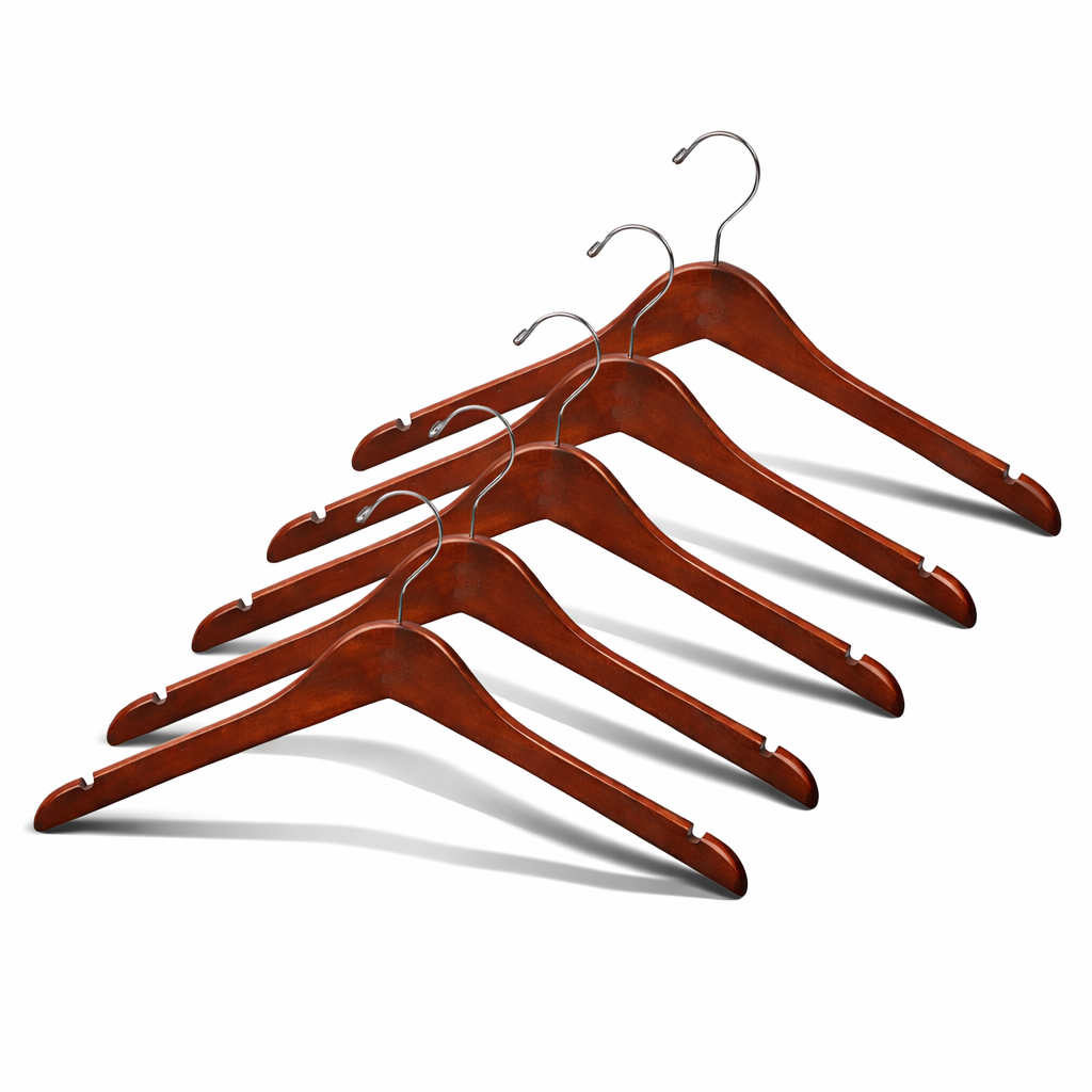 Cintre pour veste en bois profilé de 17 po