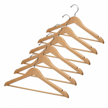 17" Rubber Coated Wooden Suit Hanger