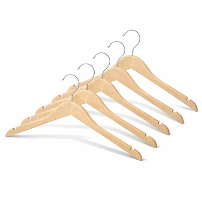 17" Rubber Coated Wooden Top Hanger