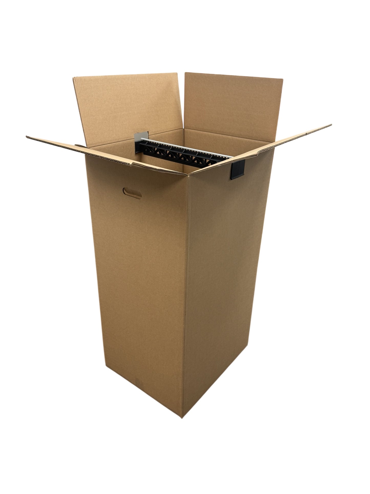 18" Wardrobe Box & Hanger Bar with Grey Locking Strip (Mainetti HBWBKIT-16)