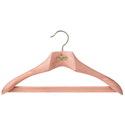 19" Contoured Wooden Coat Hanger (Cedar Wood 84000)