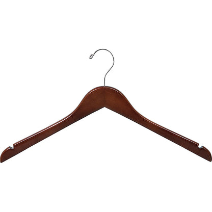 17" Rubber Coated Wooden Top Hanger