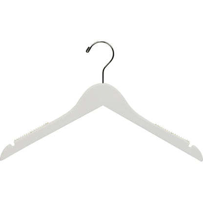 Cintre en bois de 43 cm avec barre antidérapante en caoutchouc