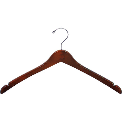 Cintre pour veste en bois profilé de 17 po