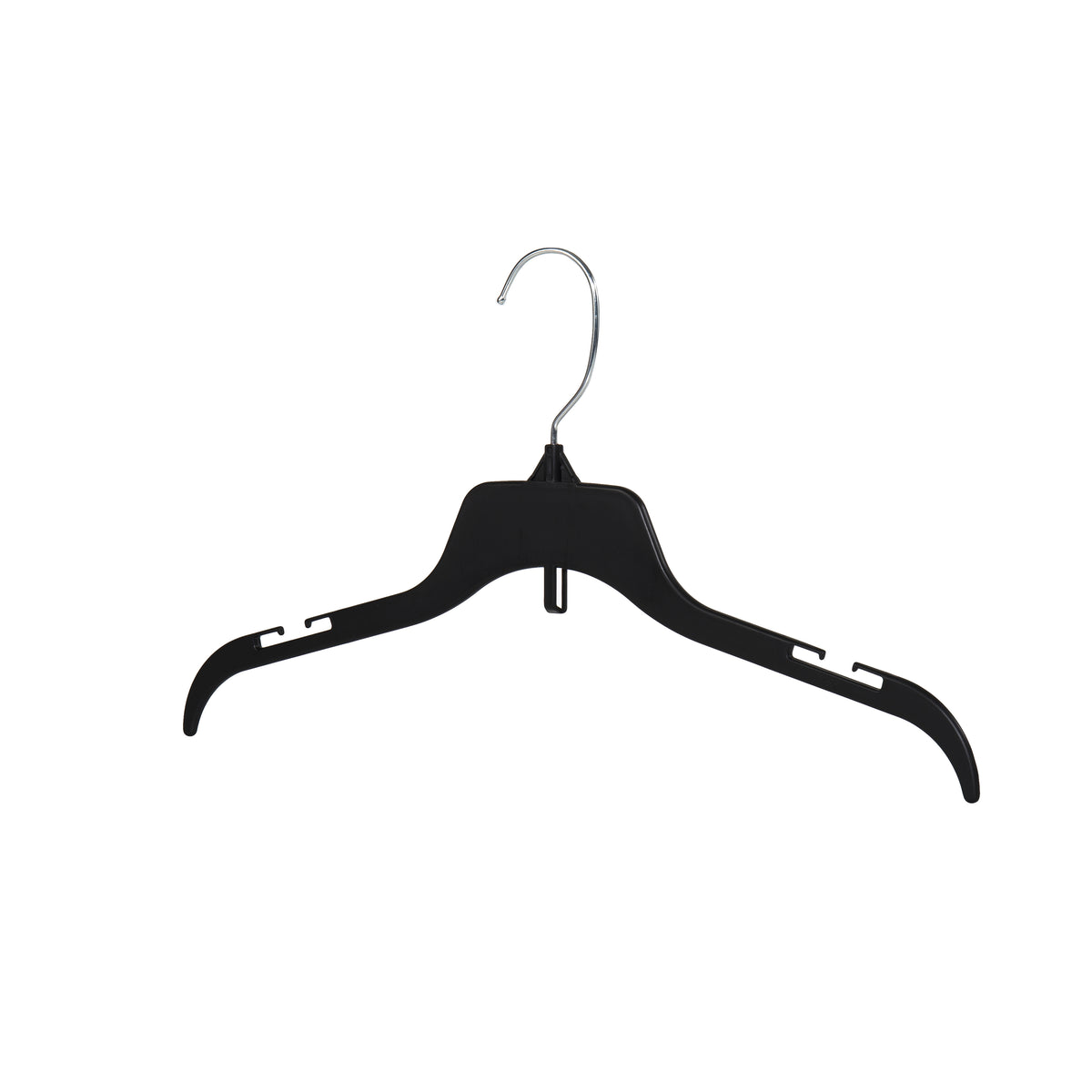 Percha superior de 15" de plástico reciclado negro - 485CG