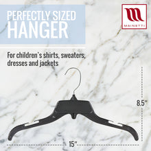 15” Top Hanger Black Recycled Plastic (Mainetti 485CG)