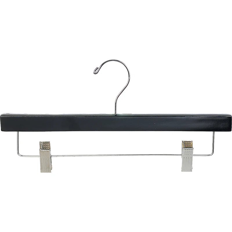 Cintres inférieurs en bois de 14 po avec clips métalliques