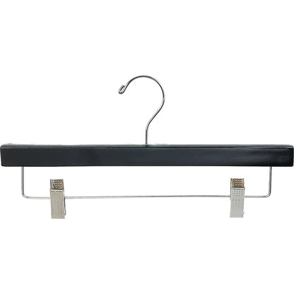 Cintres inférieurs en bois de 14 po avec clips métalliques