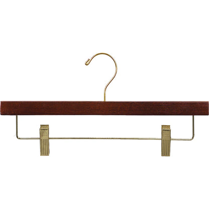 Cintres inférieurs en bois de 14 po avec clips métalliques