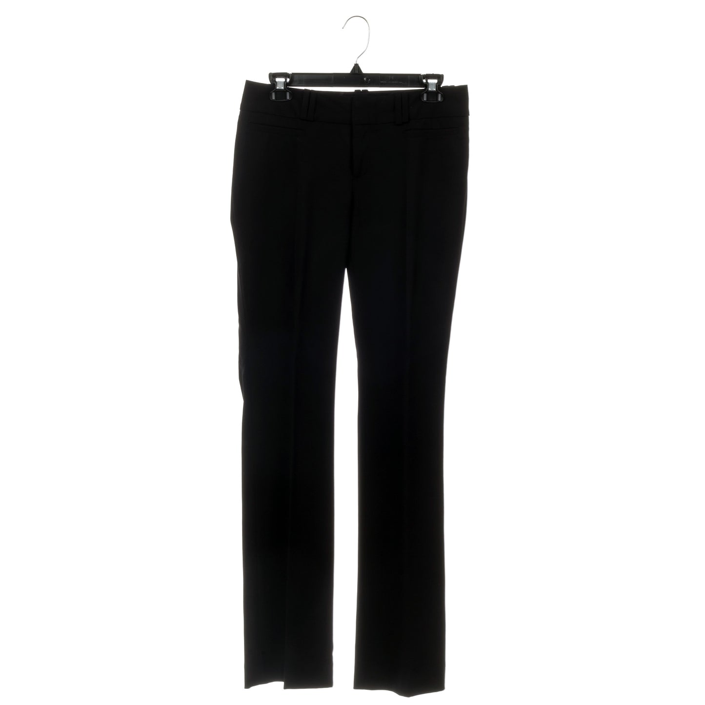12" Black Plastic Pant/Skirt Slack-Bottom Hangers With Turnable Metal Hook, Sturdy Padded Non-Slip Plastic Clips (Mainetti 6212)