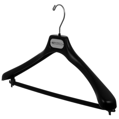 Cintre de costume noir 43 cm avec barre floquée - AT42-1
