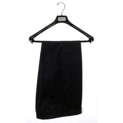 18" Black Plastic Suit Hanger with Flocked Bar(Mainetti AT45)