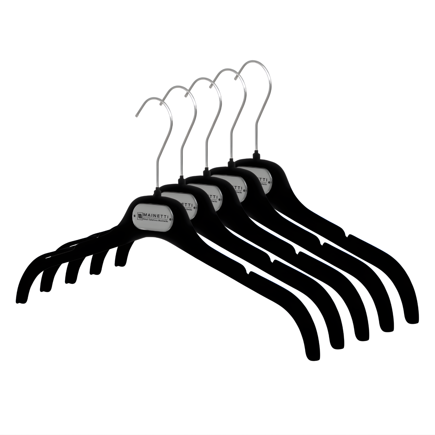 EC - Cintre supérieur floqué noir 16"