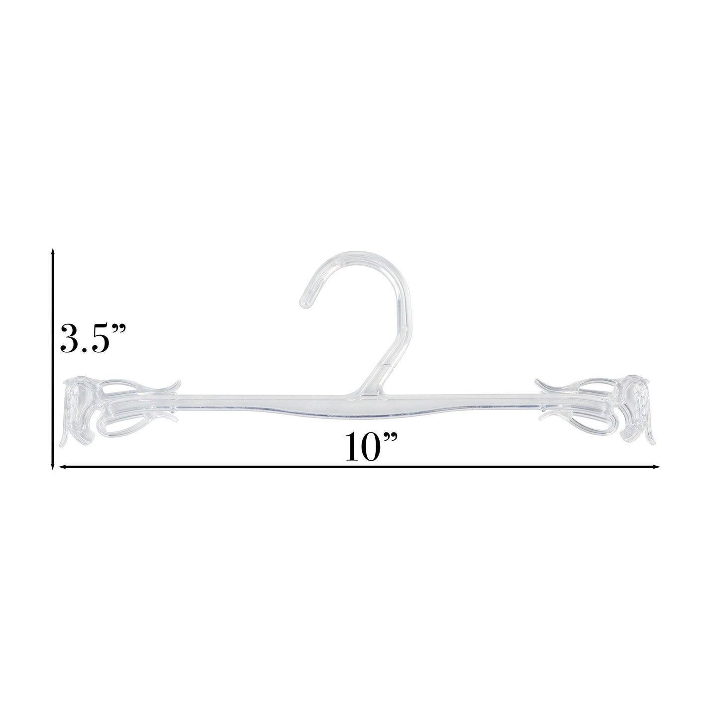 Cintres en plastique transparent de 10 po pour soutien-gorge et culotte, nouveau design élégant (Mainetti GS19)