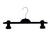 CPIP36 - 14" Black Fully Flocked Bottom Hanger with Adjustable Clips