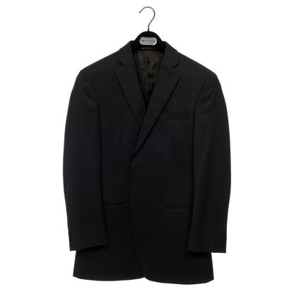 16.5" Plastic Black Flocked Jacket Hanger (Mainetti MLS43)