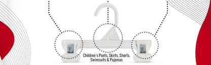 8" White All Plastic Pant Skirt Slack Bottom Hangers With Plastic Non-Slip Clips (Mainetti 6108)8" White All Plastic Pant Skirt Slack Bottom Hangers With Plastic Non-Slip Clips (Mainetti 6108)