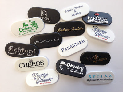 PL14 - Black logo plates to customizer the Dry Cleaner Hanger Collection