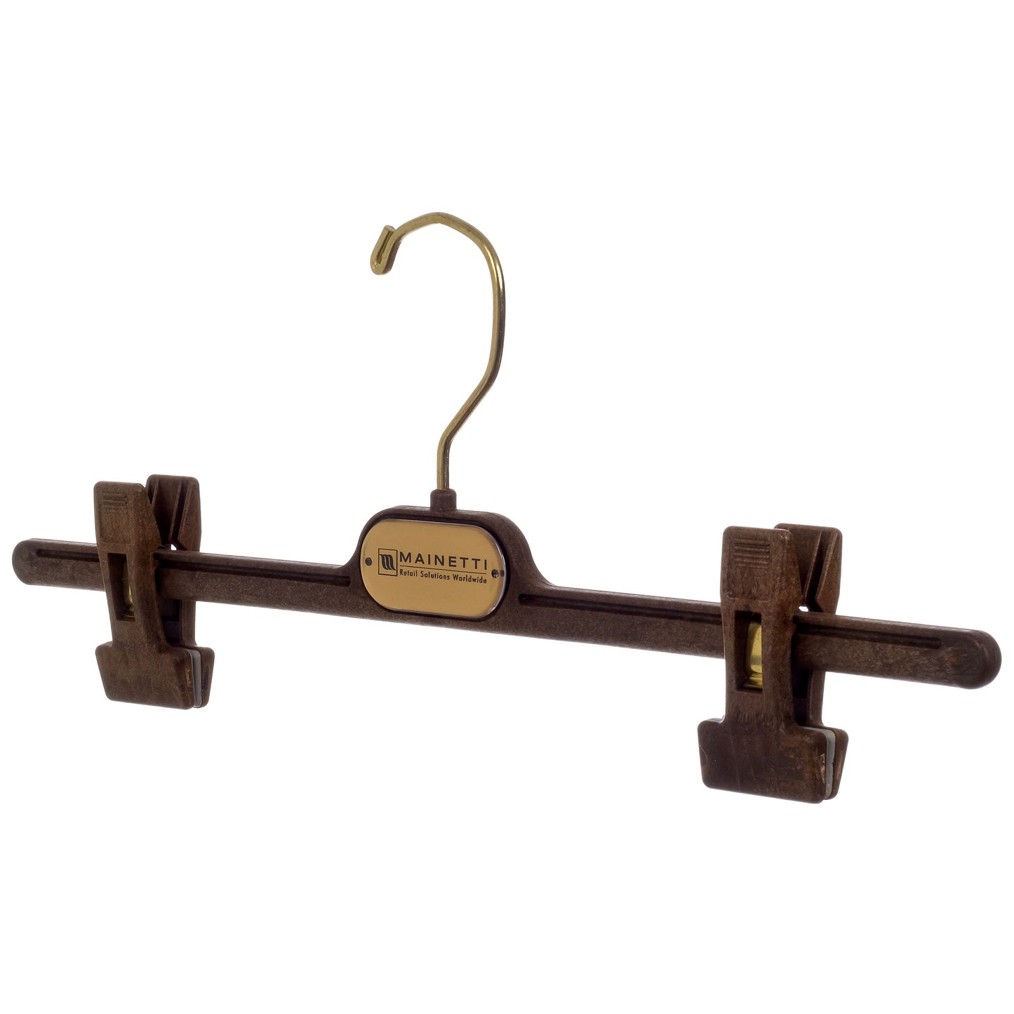 Cintre de jupe 38 cm effet bois brun avec pinces réglables - PS38