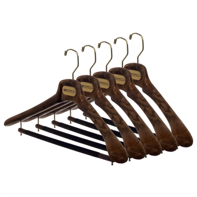 17" Plastic Premium Suit Hanger with Flocked Bar (Mainetti SAR43)