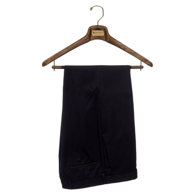 18" Suit Hanger Brown Wood Effect with Flocked Bar - SAR46-1