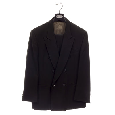 19" Black Plastic Suit Hanger with Flocked Bar (Mainetti SV48)