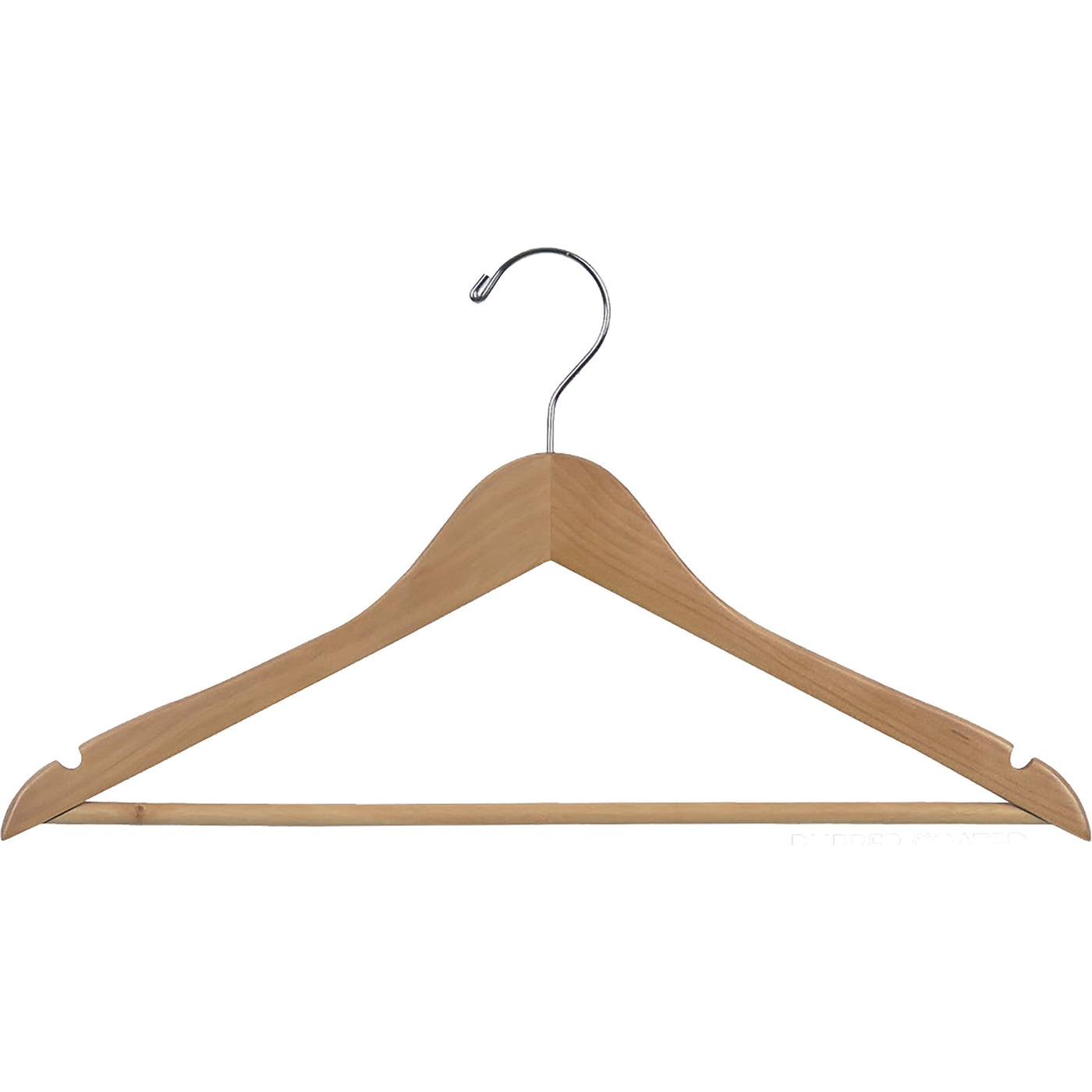 17" Suit Hanger Rubber Coated Wood