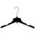 Mainetti 3329, 17" en plastique noir robuste, cintres pour manteaux et vêtements d'extérieur, avec long crochet en métal rotatif