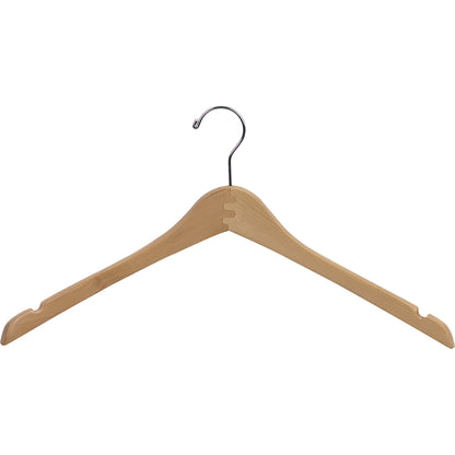 Cintre pour veste en bois profilé de 17 po