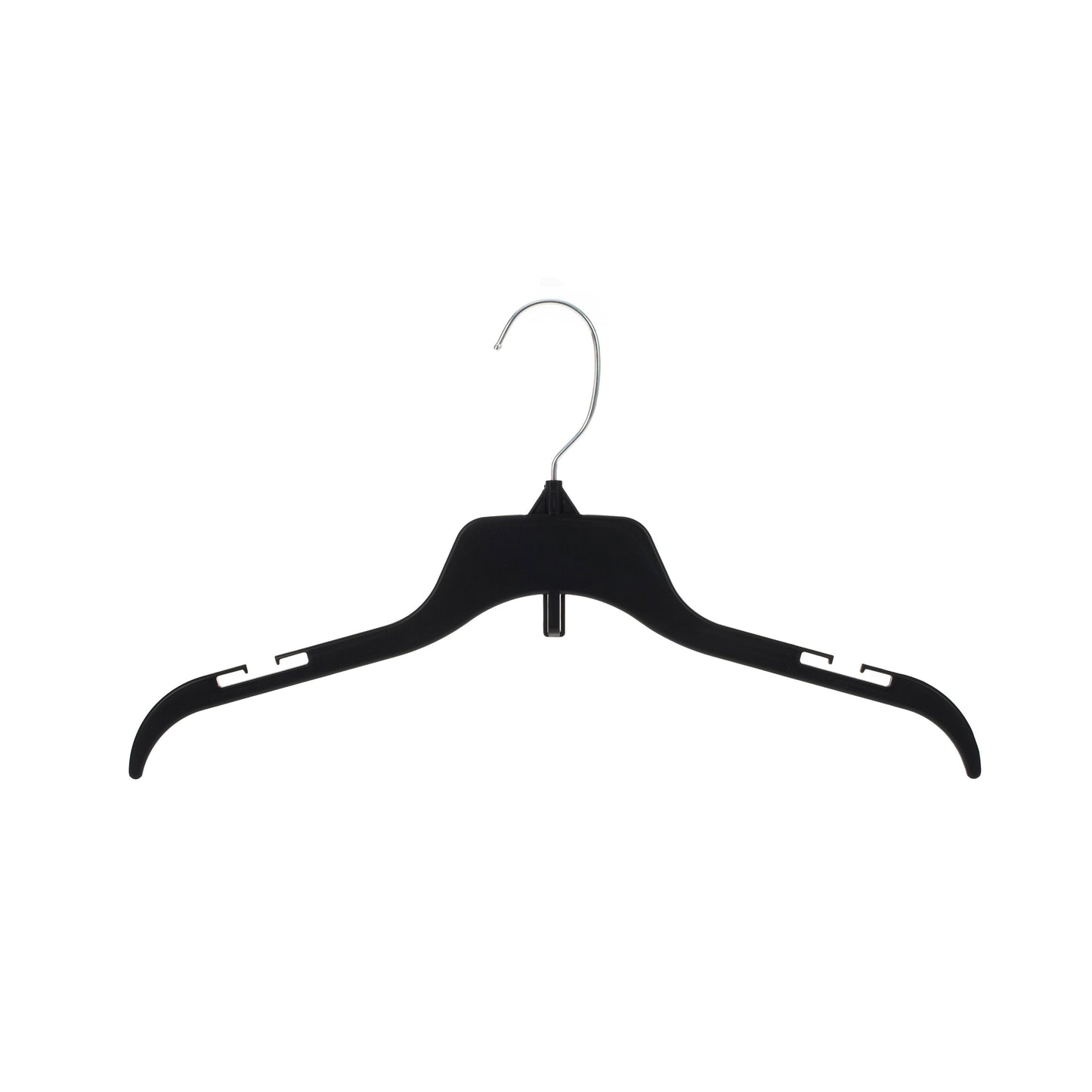 15” Top Hanger Black Recycled Plastic (Mainetti 485CG)