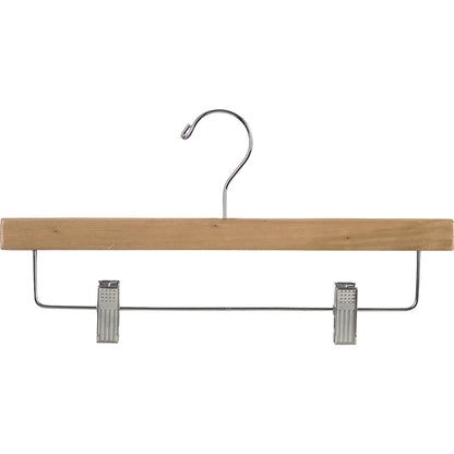 Cintres inférieurs en bois de 14 po avec clips métalliques