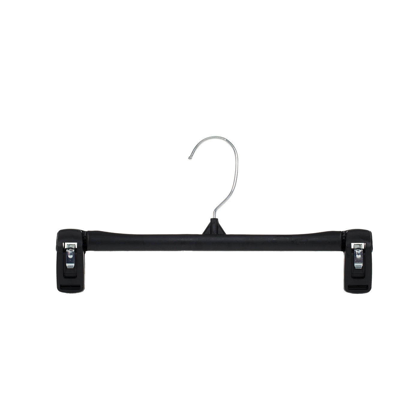 12” Bottom Hanger Rubber padded clips Black Recycled Plastic - 6212CG