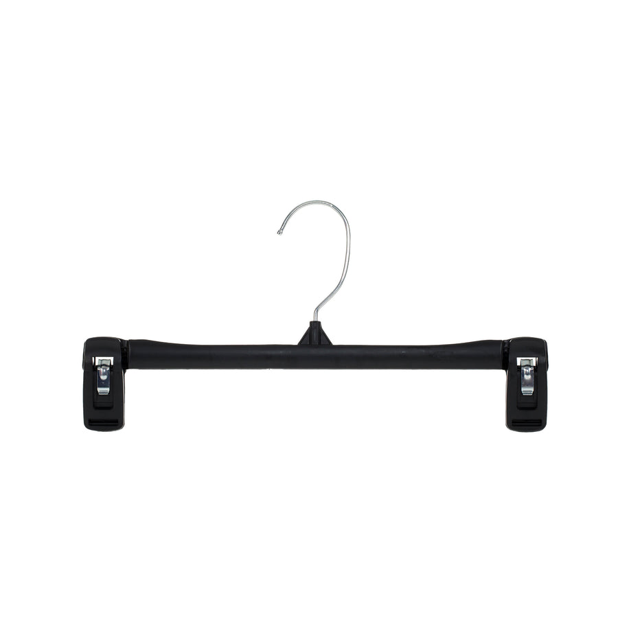 12” Bottom Hanger Rubber padded clips Black Recycled Plastic - 6212CG