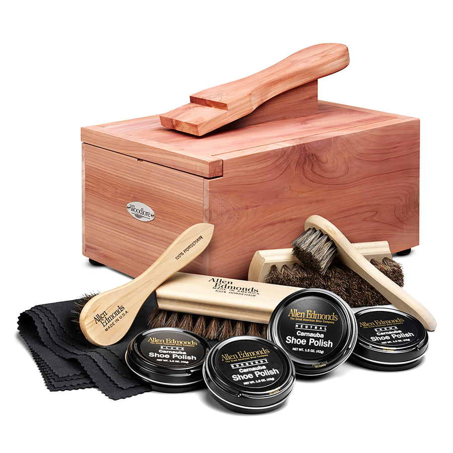 Cedar Shoe Care Valet, w/Starter Kit II