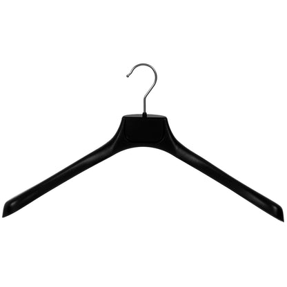 Percha de plástico negra para chaquetas, abrigos y ropa de abrigo